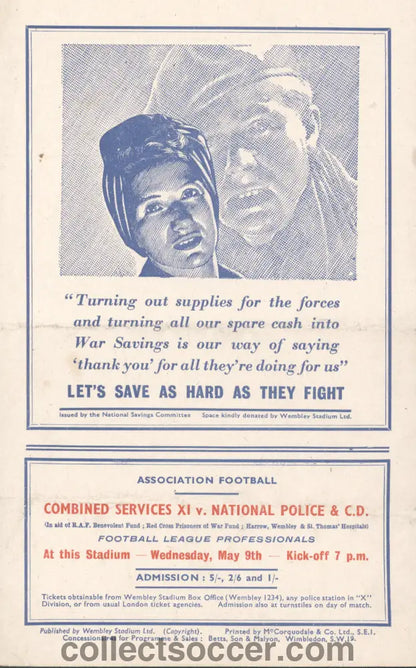 1945 League South Cup Final Chelsea v Millwall