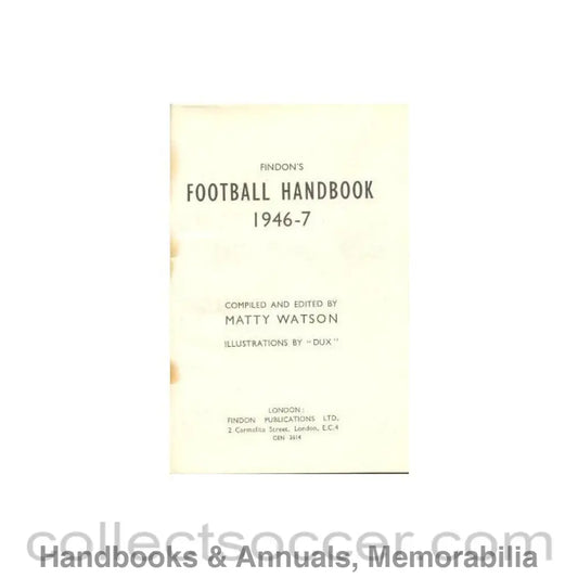 1946 - Findon’s Football Handbook 1946-1947