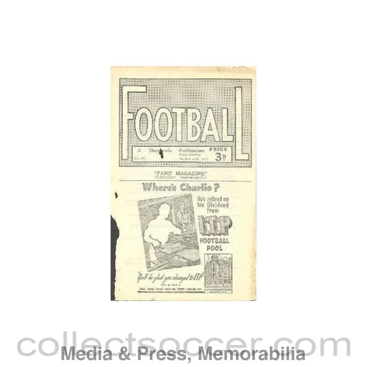 1946 - Football - The Fans’ Magazine Published Fortnightly - 12/10/1946