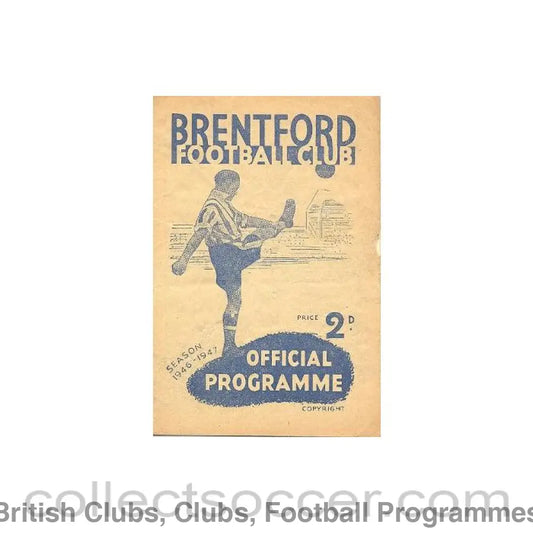 1947 - Brentford v Grimsby Town official programme 29/03/1947