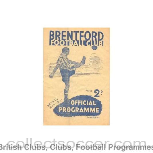 1947 - Brentford v Portsmouth official programme 04/04/1947