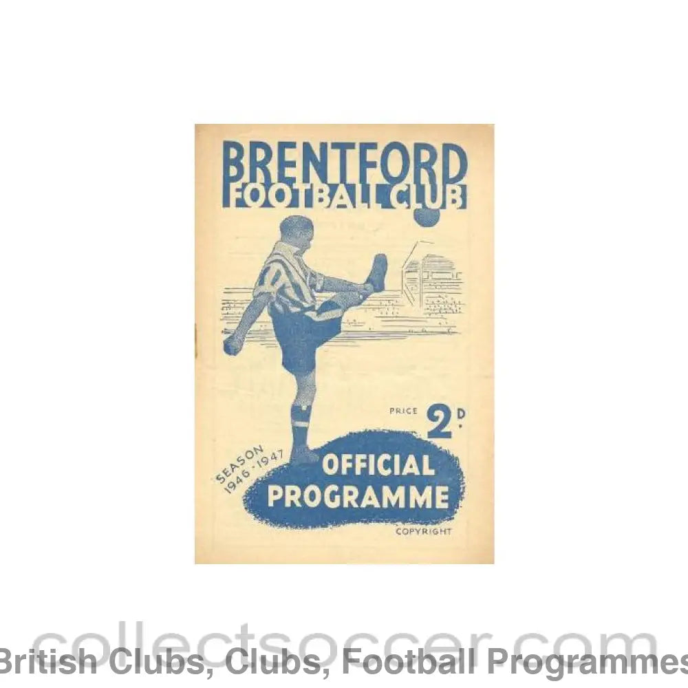 1947 - Brentford vChelsea official programme 15/03/1947