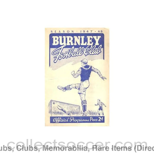 1947 - Burnley v Blackpool official programme 11/10/1947