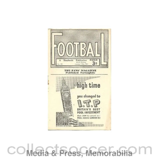 1947 - Football - The Fans’ Magazine Published Fortnightly - 18/01/1947