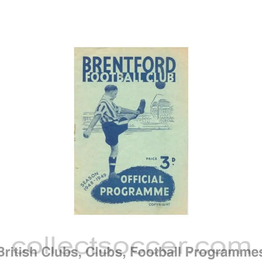 1948 - Brentford v Lincoln City official programme 04/09/1948