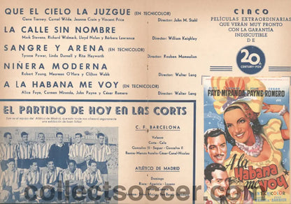 1949 Barcelona v Atletico Madrid Football Programme 27/2/1949