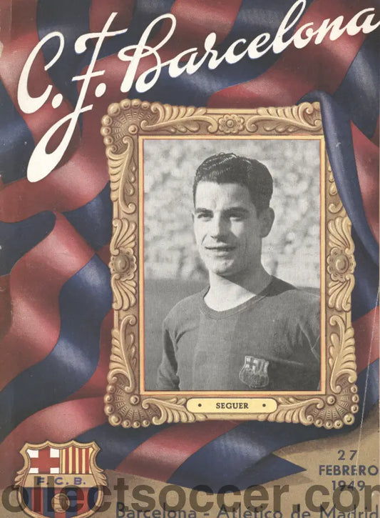 1949 Barcelona v Atletico Madrid Football Programme 27/2/1949