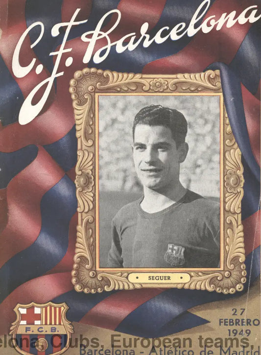 1949 Barcelona v Atletico Madrid Football Programme 27/2/1949