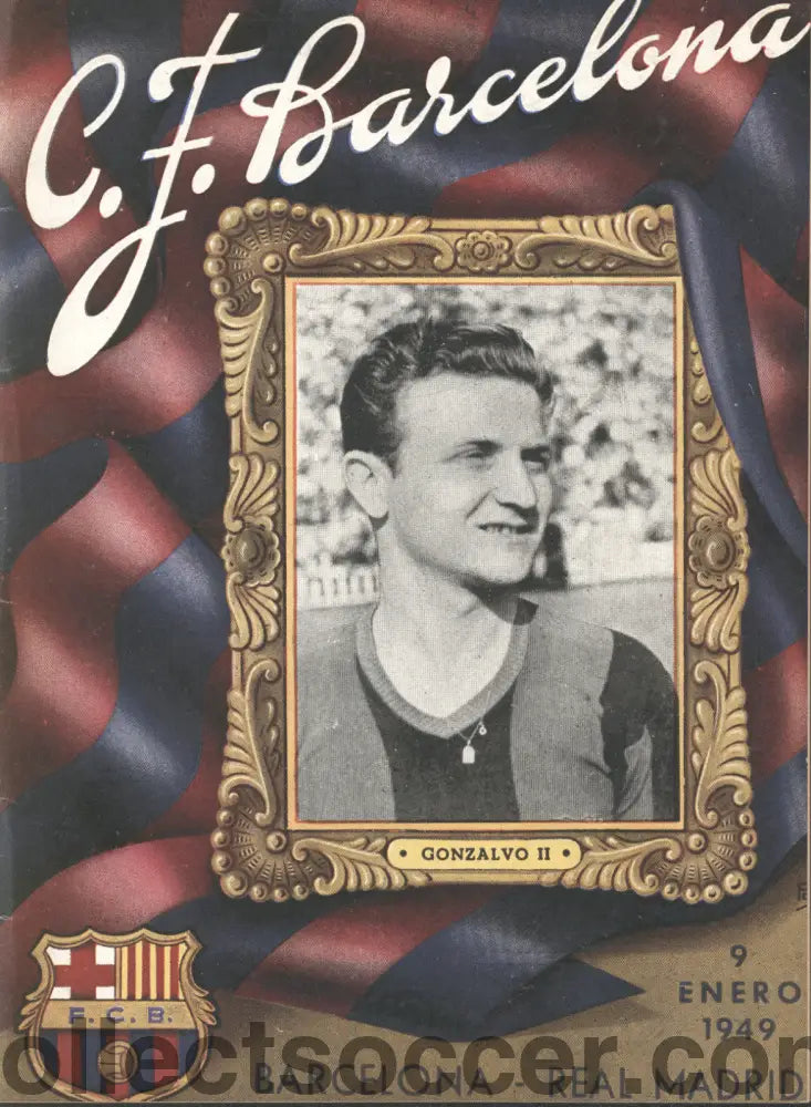 1949 Barcelona v Real Madrid Football Programme 9/1/1949