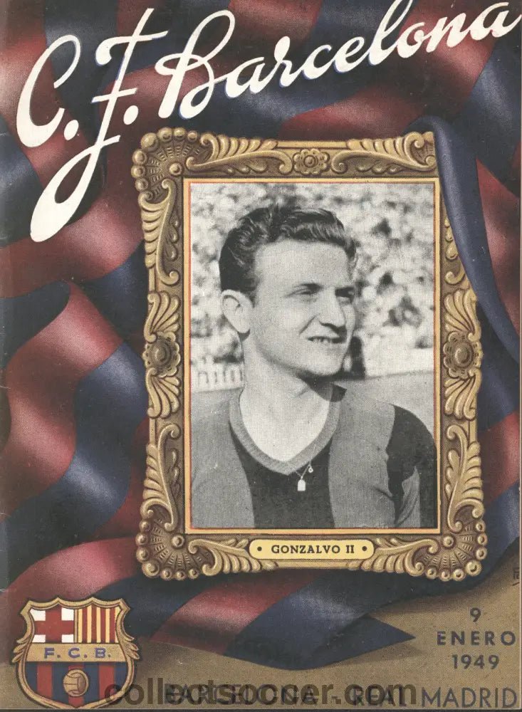 1949 Barcelona v Real Madrid Football Programme 9/1/1949 - Collect Soccer