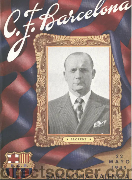 1949 Barcelona v Valencia Semi FInal Copa Del Ray 2nd Leg Football Programme