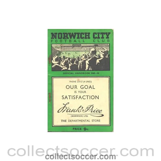 1949 - Norwich City official handbook 1949-1950