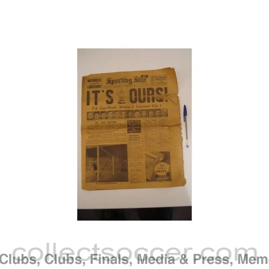 1949 - Sporting Star newspaper of 30/04/1949 covering the F.A. Cup Final Wolverhampton Wanderers v Leicester City