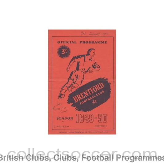 1950 - Brentford vChelsea official programme 07/01/1950