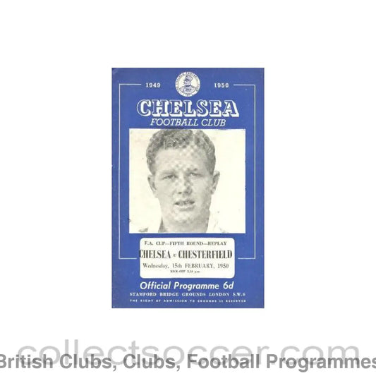 1950 - Chelsea v Chesterfield official programme 15/02/1950