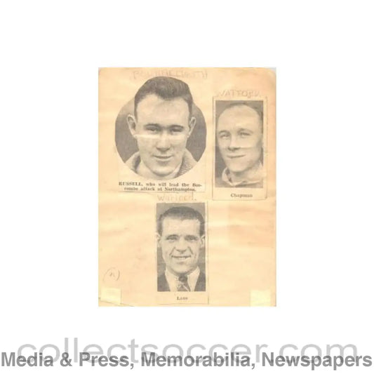 1950 - Newspaper cuttings photos probably of season 1950-1951