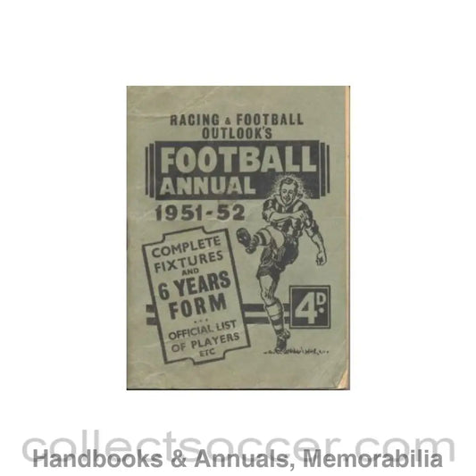 1951 - Football Annual 1951-1952 Racing & Football Outlook publication