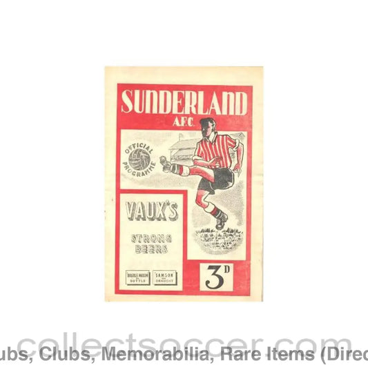1951 - Sunderland v Wolverhampton Wanderers official programme 24/02/1951