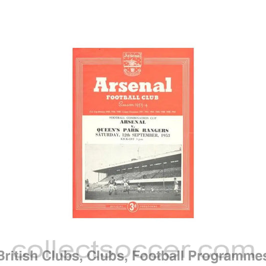 1953 - Arsenal v Queen’s Park Rangers official programme 12/09/1953