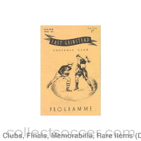 1953 - East Grinstead v Chelsea ’A’ official programme 22/04/1953 the Richards Charity Cup Final