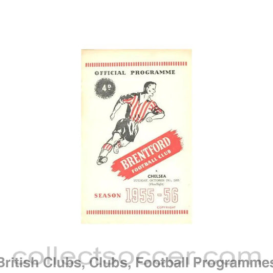 1955 - Brentford vChelsea official programme 18/10/1955