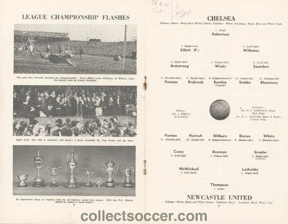 1955 Charity Shield Immaculate Copy Chelsea v Newcastle United Programme