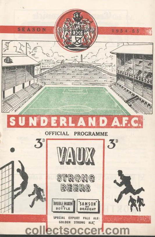 1955 FA Cup Semi Final Replay York City v Newcastle United Programme at Roker Park