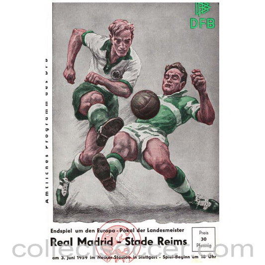 1959 European Cup Final Official programme Real Madrid v Stade Reims