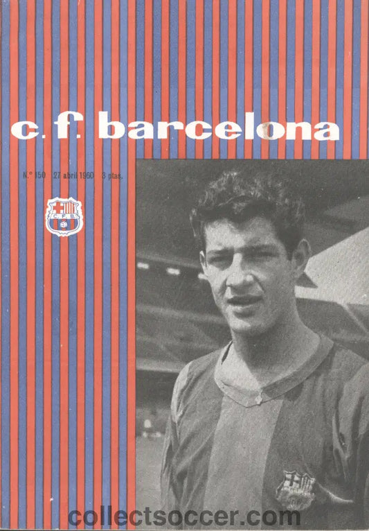 1960 European Cup Semi Final Programme Barcelona v Real Madrid 27/4/1960