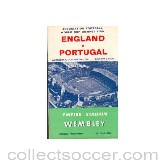 1961 England V Portugal Programme 25/10/1961