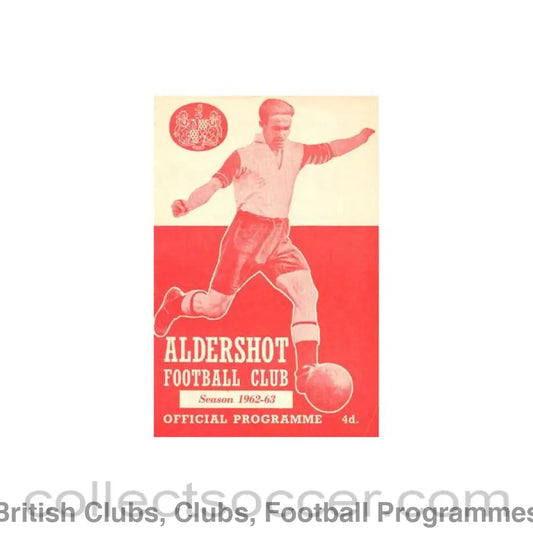 1962 - Aldershot Town v Crewe Alexandra official programme 10/10/1962 Football League