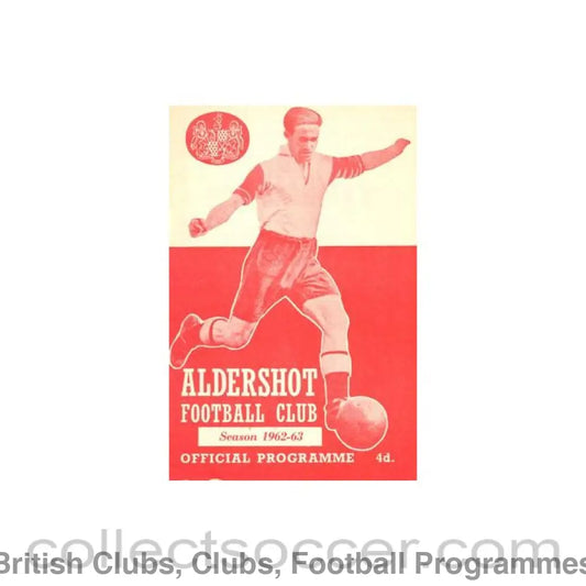 1962 - Aldershot Town v Darlington official programme 15/12/1962 Football League