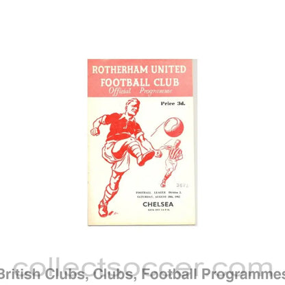 1962 - Rotherham United v Chelsea official programme 18/08/1962