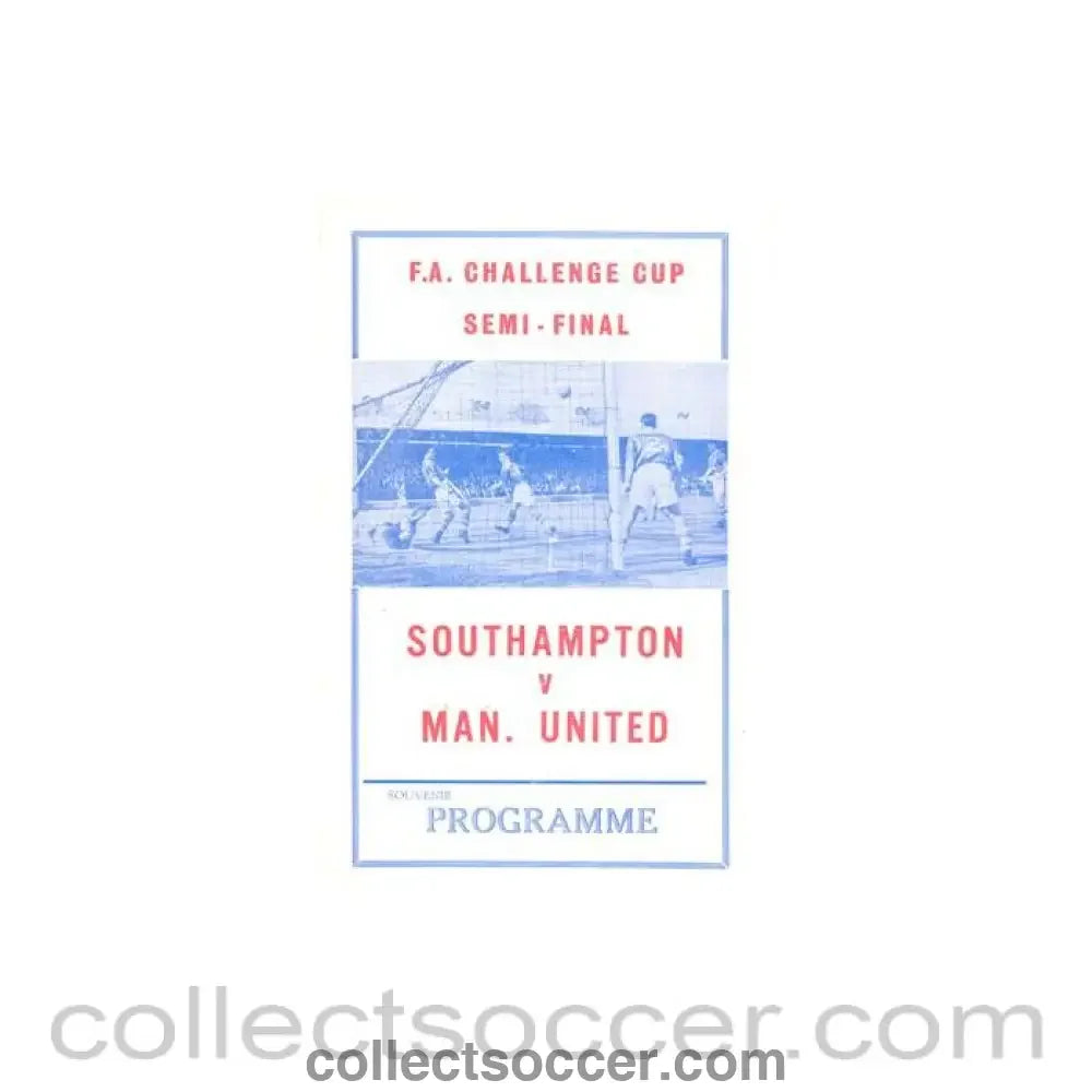 1963 F.A. Cup Semi-Final Southampton v Manchester United unofficial programme pirate