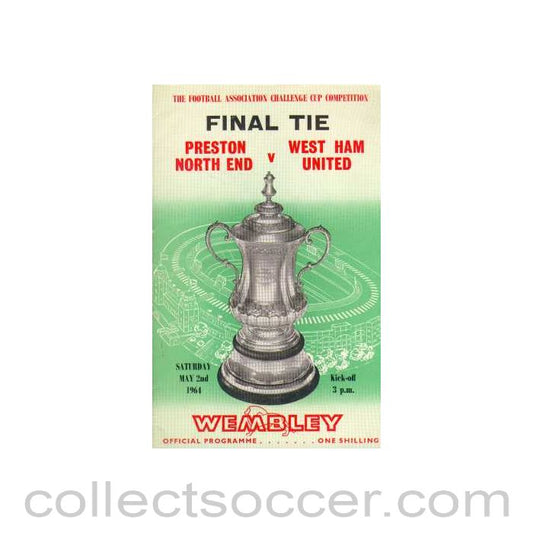1964 FA Cup Final Programme Preston North End v West Ham United