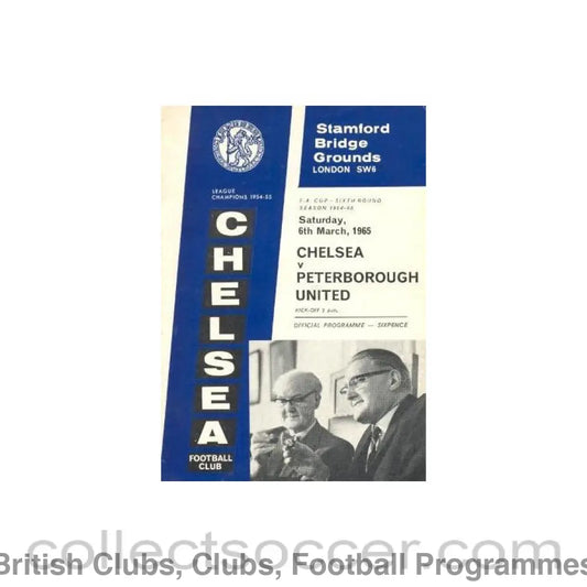 1965 - Chelsea v Peterborough United official programme 06/03/1965