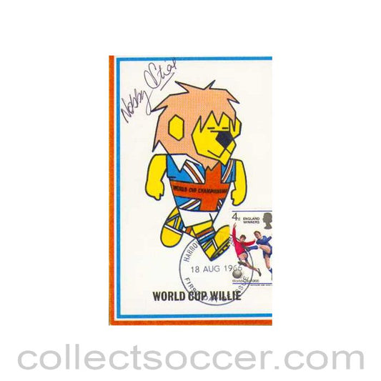 1966 - Nobby Stiles Signed World Cup Willie First Day Cover