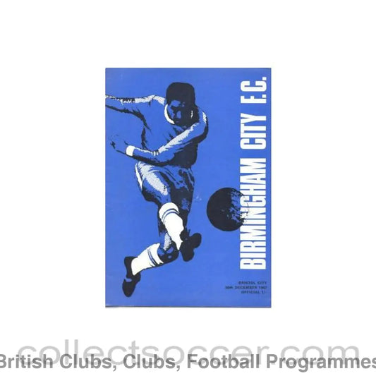 1967 - Birmingham City v Bristol City official programme 26/12/1967