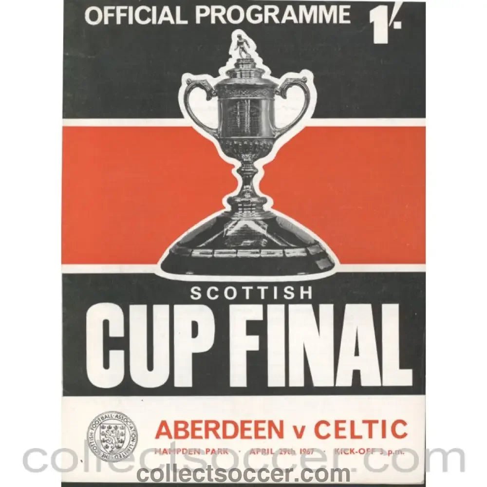 1967 Scottish Cup Final Aberdeen v Celtic Official Football Programme - Collect Soccer