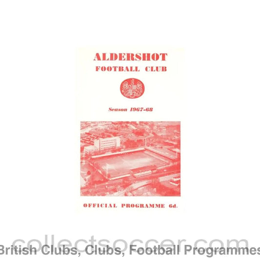1968 - Aldershot v Luton Town official programme 21/02/1968