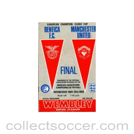 1968 European Cup Final Benfica v Manchester United Official Programme