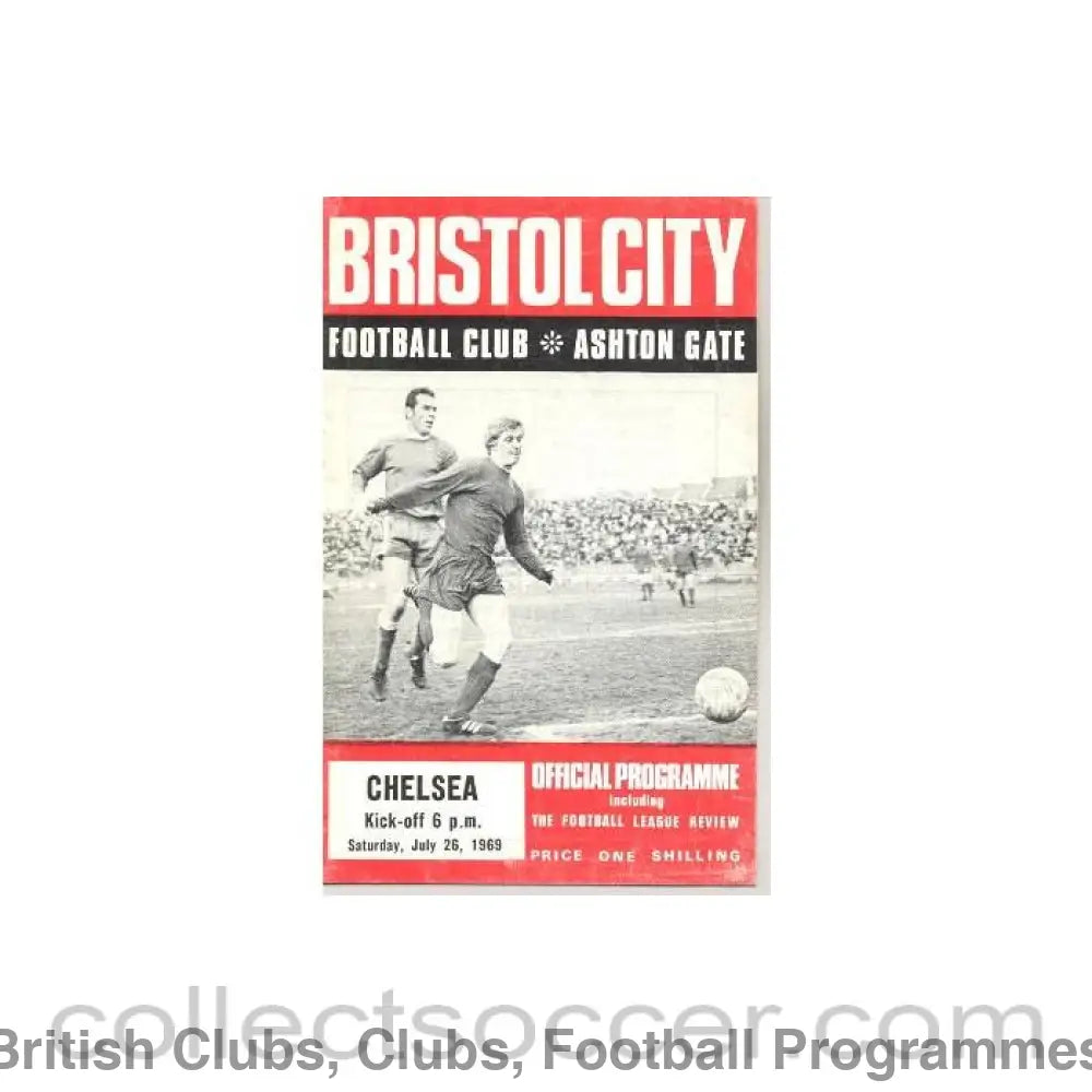 1969 - Bristol City vChelsea official programme 26/07/1969