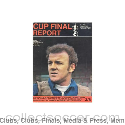 1970 Chelsea v Leeds United FA Cup Final match a Daily Express publication of 1970 featuring Billy Bremner on the front