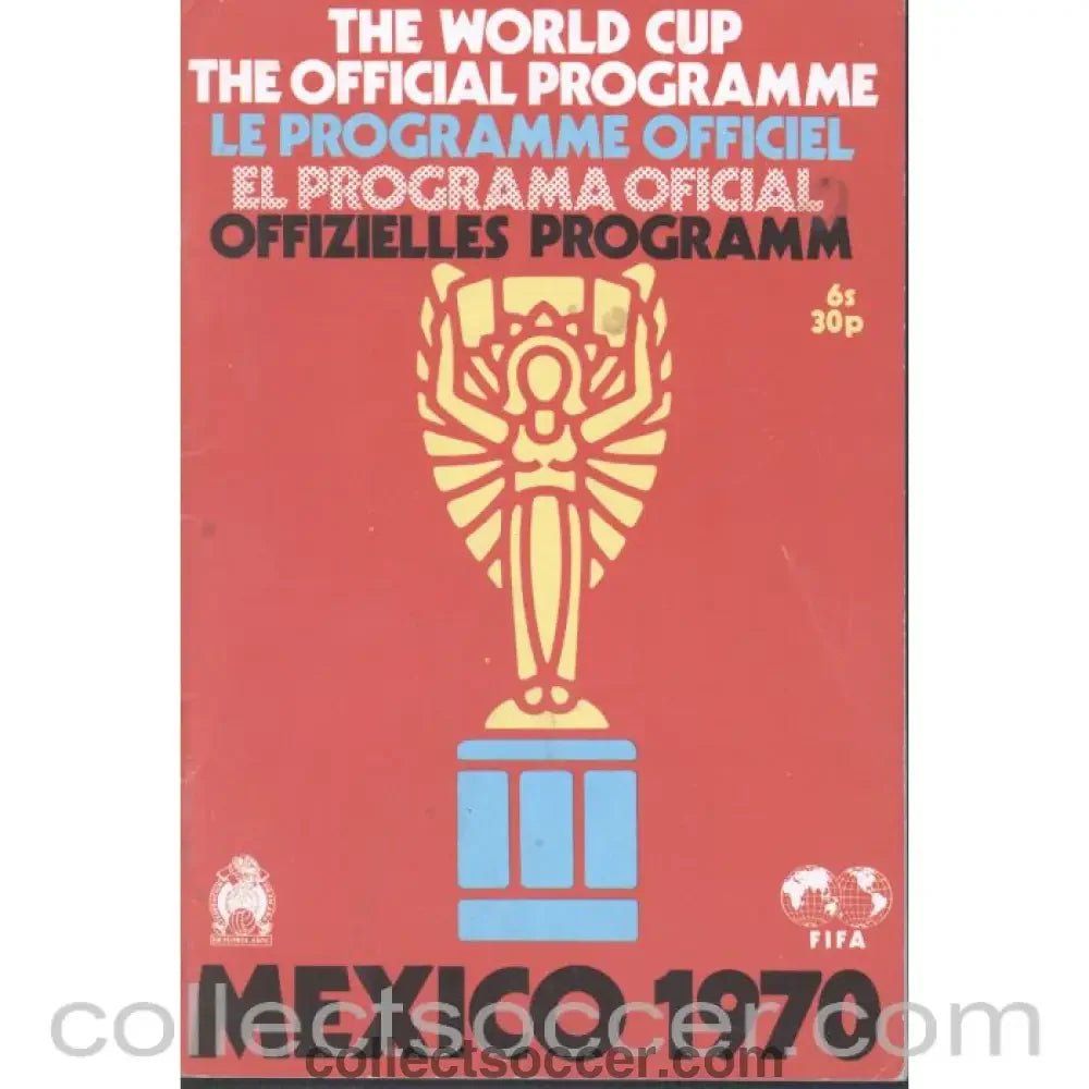 1970 World Cup Programme UK Edition - Collect Soccer