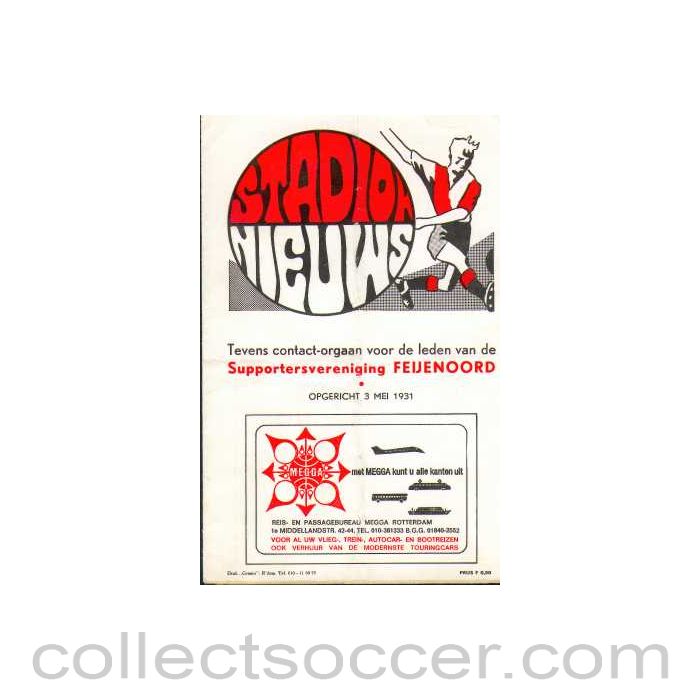 1970 - Feyenoord vChelsea Rare Friendly official programme in Dutch of1970's