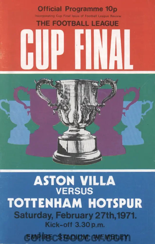 1971 League Cup Final Programme Aston Villa v Tottenham Hotspur