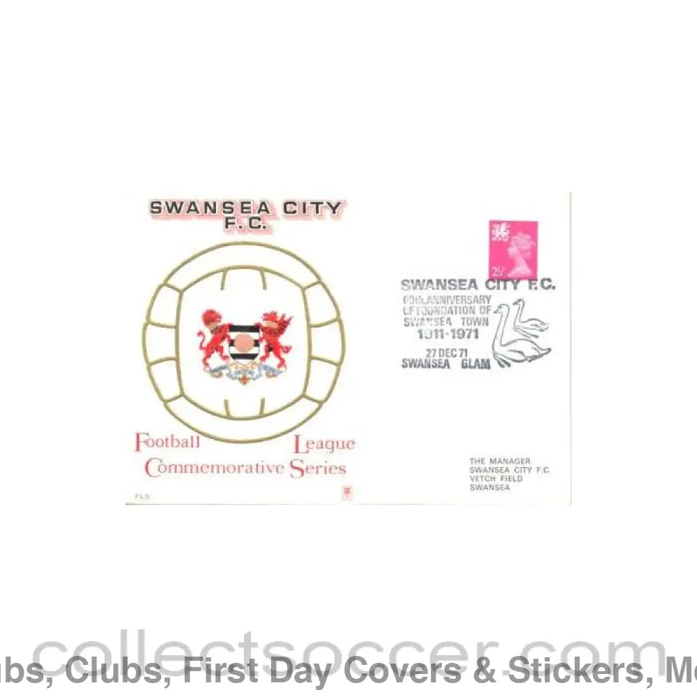 1971 - Swansea City First Day Cover 27/12/1971