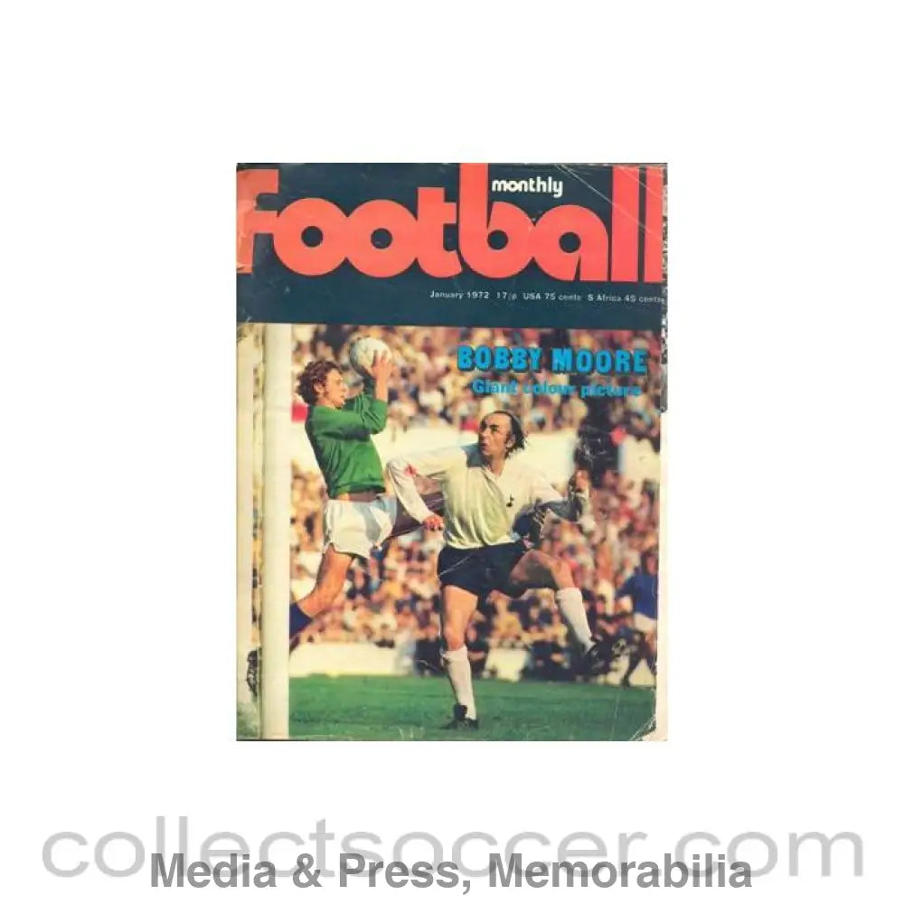 1972 - Football Monthly magazine of January 1972