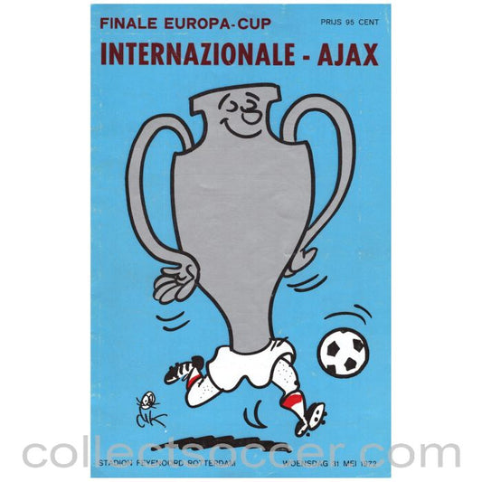 1972 European Cup Final Ajax v Inter Milan Official Programme