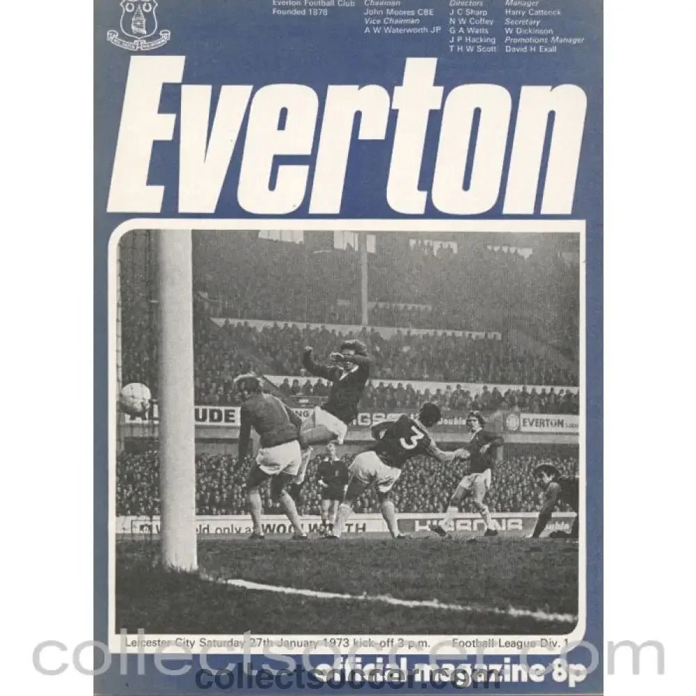 1973 - Everton v Leicester City Programme 27/01/1973 - Collect Soccer
